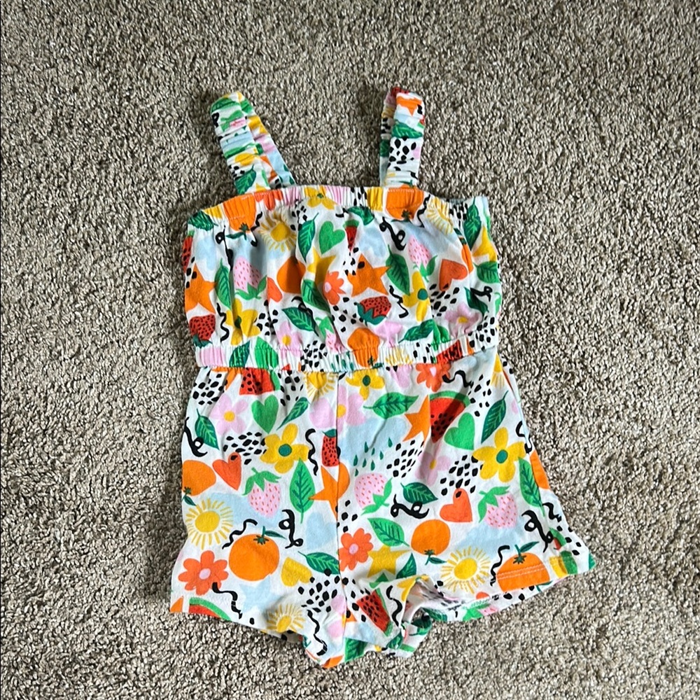 Colorful Floral Print Romper